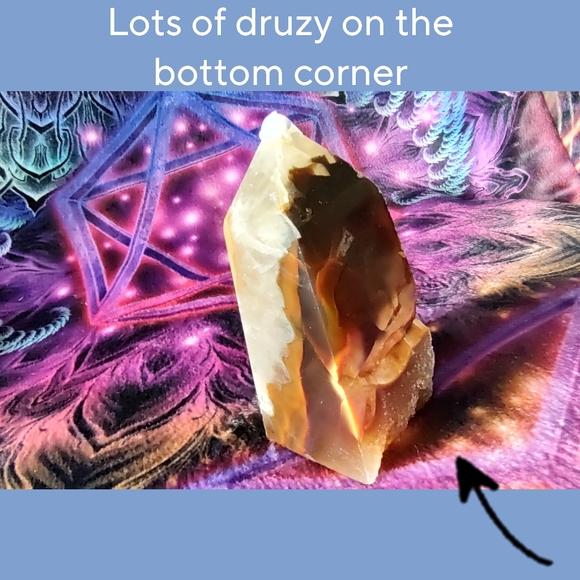 Chubby Druzy Agate Tower - Picture 4 of 6
